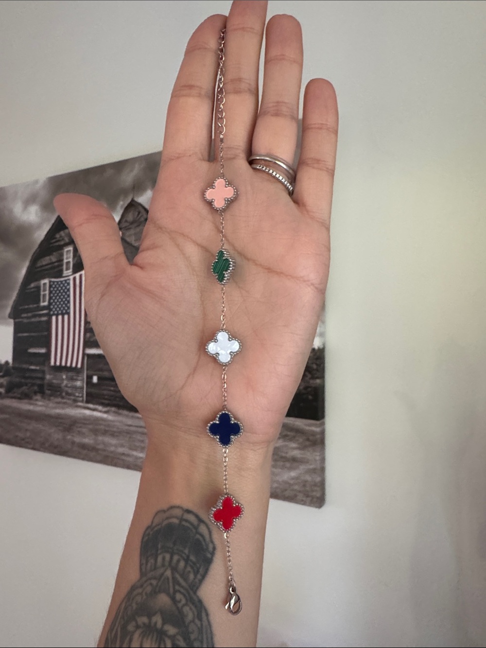 Clover Bracelet - 100% waterproof - multi color clovers